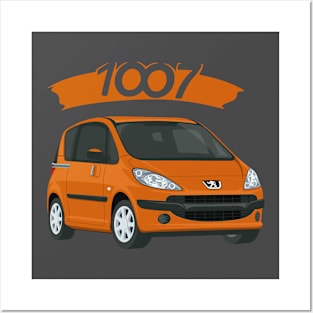 Peugeot 1007 car orange Posters and Art